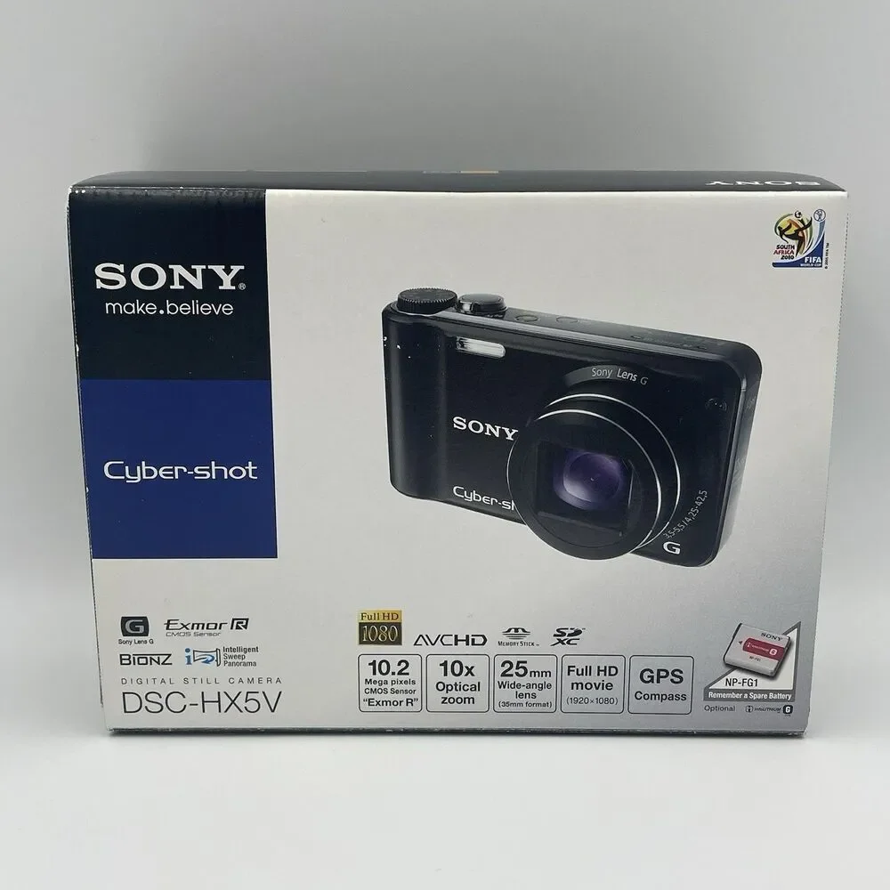 Sony Cyber-shot DSC-HX5V 10.2MP Digital Camera - Black (Full Box & Accessories)